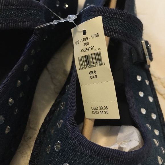 Aerie Blue Mary Jane Flats with Silver Accents - Picture 11 of 11